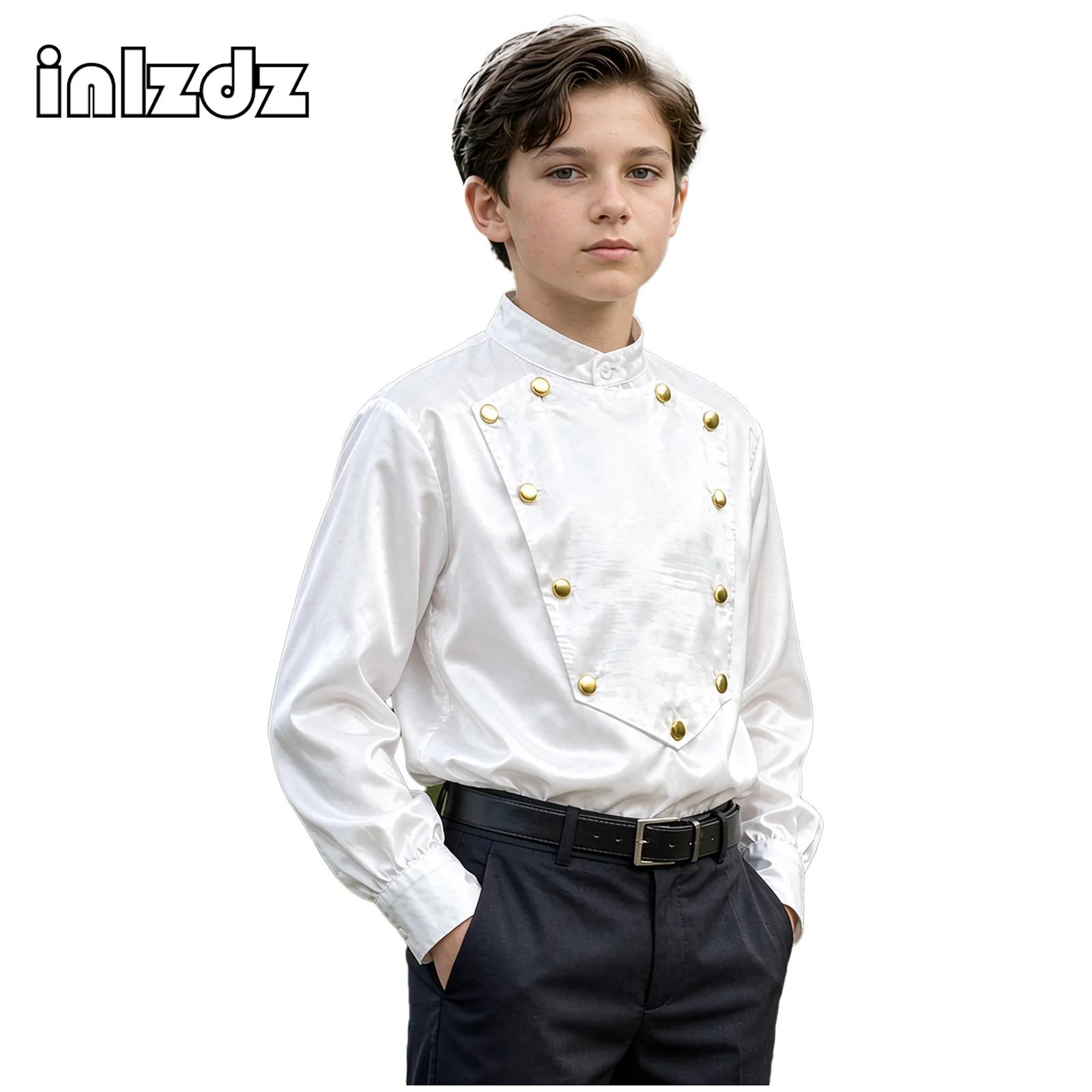 Tops - Camisa de satén de estilo medieval