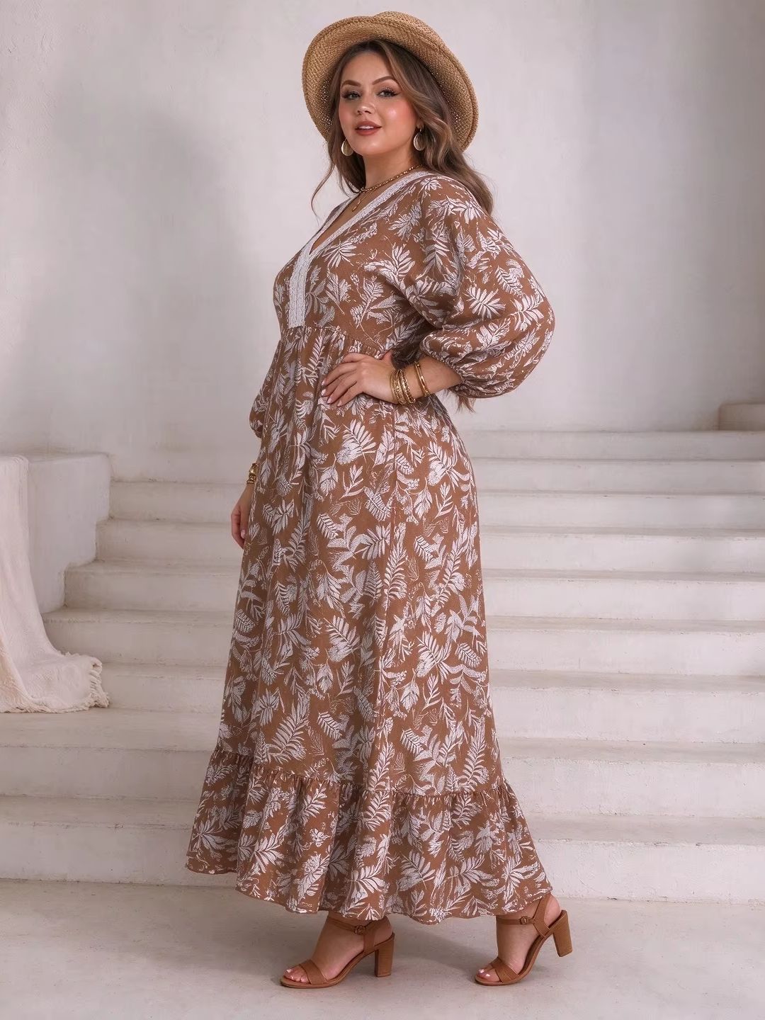 Vestido largo de playa estilo  - Boho Summer Beach Maxi Dress reseña y precio