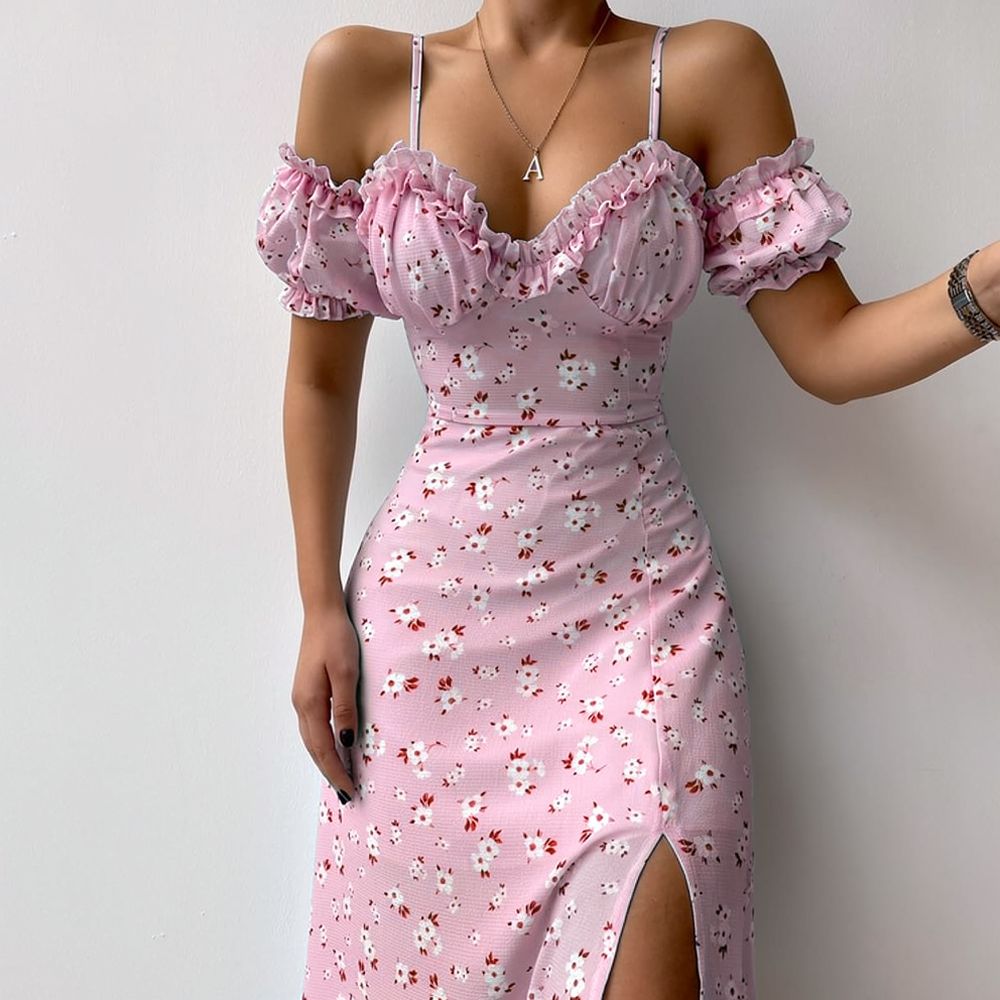 Vestido floral de verano para  - French Vintage Floral Midi Dress reseña y precio