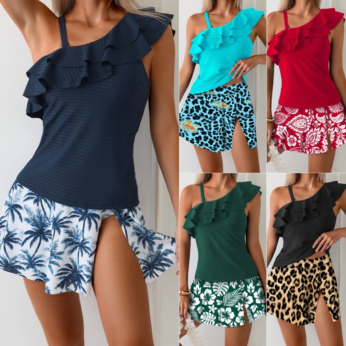 Traje de baño tankini para muj - Skirts reseña y precio