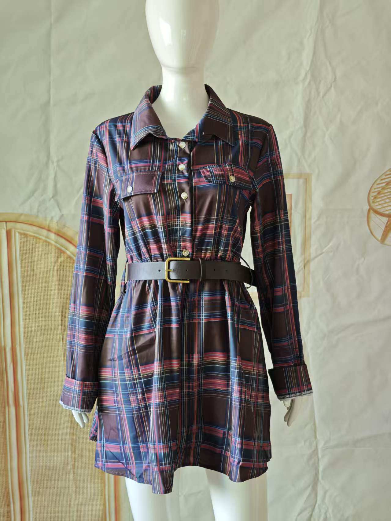 Camisa de tela para mujer con  - Casual Loose Linen Shirt Dress reseña y precio