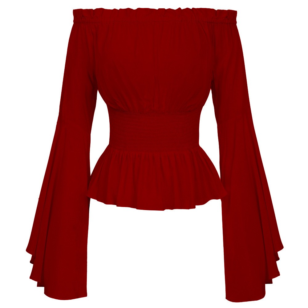 Blusa de manga larga, de corte - Tops reseña y precio