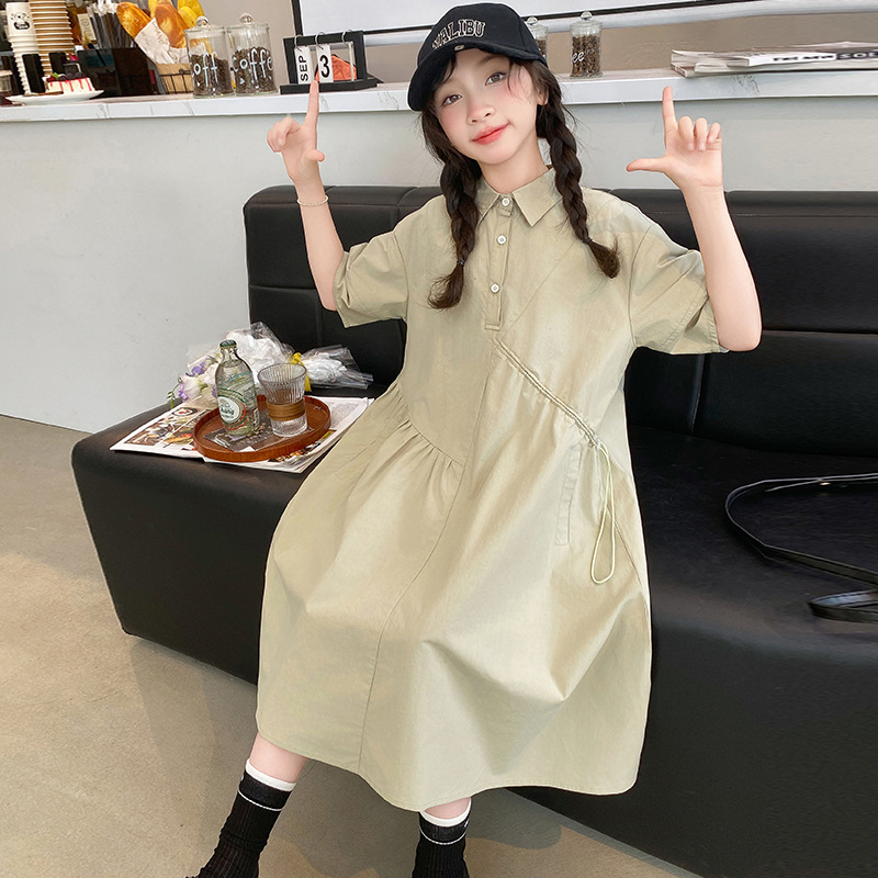 Ropa coreana para niños, vesti - Korean Style A Line Shirt Dress reseña y precio